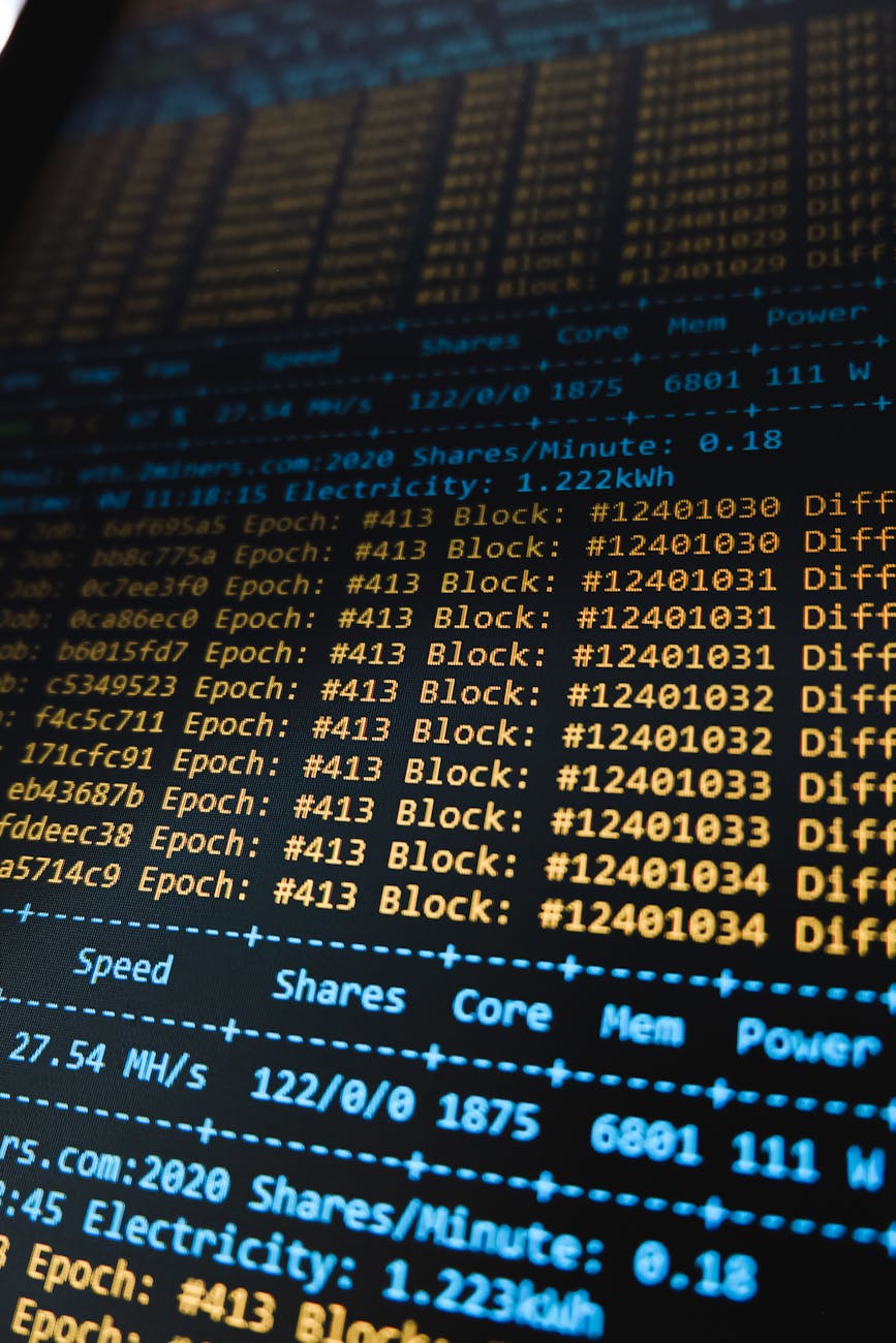 colorful lines of code displayed by monitor